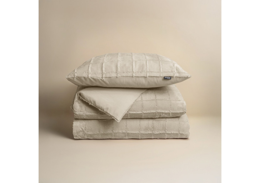 Housse de couette en fausse fourrure - Beige 140x200/220cm - 17022290 - Royal Textile