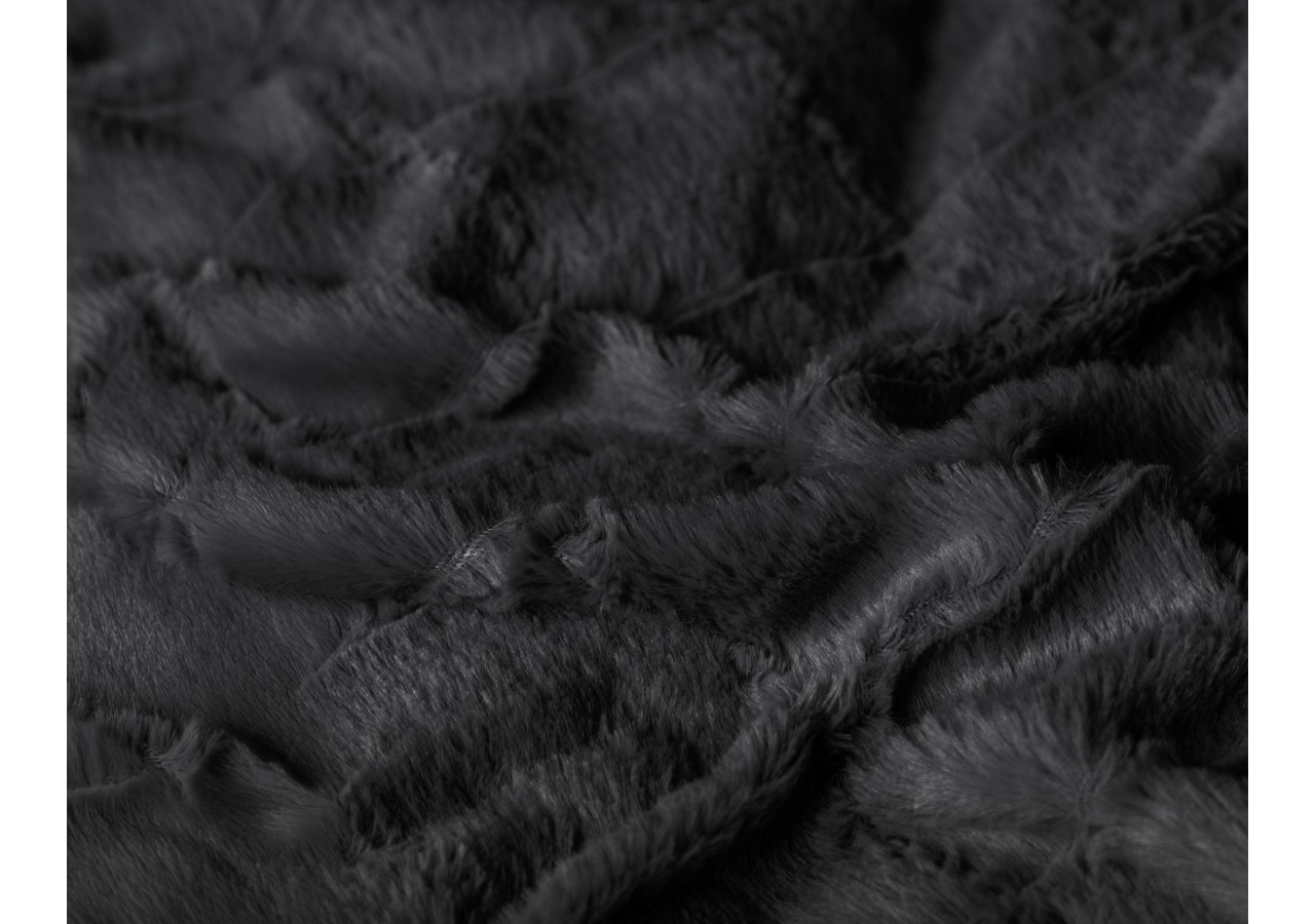 Housse de couette en fausse fourrure Noire - 140x200/220 cm, chic et douillet - 17022299 - Royal Textile