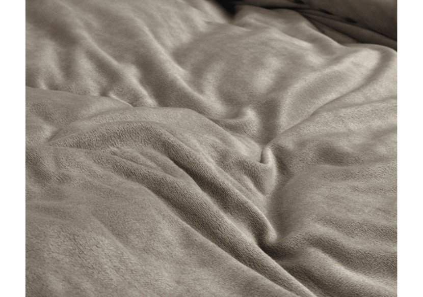 Housse de couette Velvet Uni - Taupe/Gris 140x200/220cm - 17021268 - Mondex