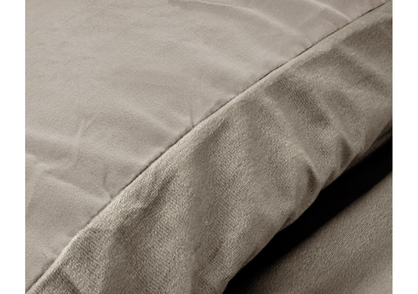 Housse de couette Velvet Uni - Taupe/Gris 140x200/220cm - 17021268 - Mondex