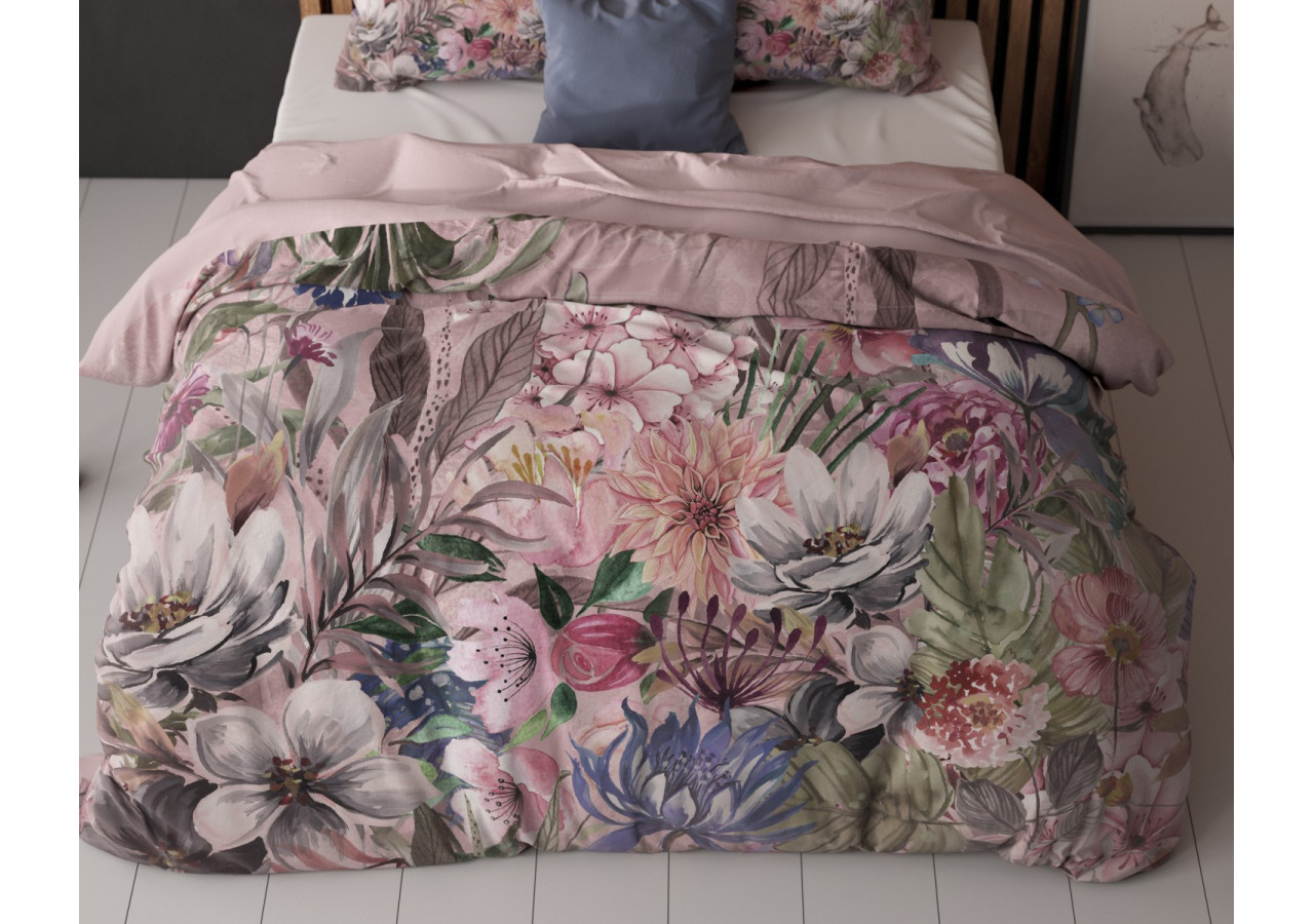 Housse de Couette Tess Roze - 100% Microfibres 240 x 200/220 cm - 17021684 - Royal Textile