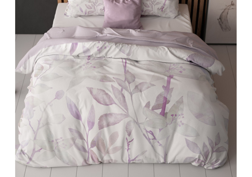 Housse de Couette Water Leaves Wit - 140 x 200/220 cm en Microfibres Douces - 17021679 - Royal Textile