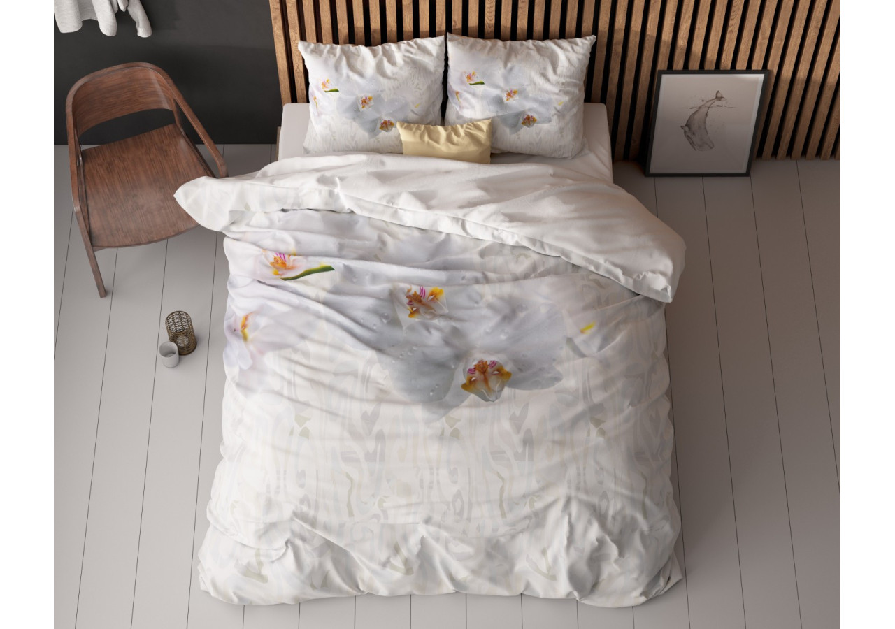 Housse de Couette Orchid Wit - 200 x 200/220 cm, Microfibre Douce - 17021671 - Royal Textile
