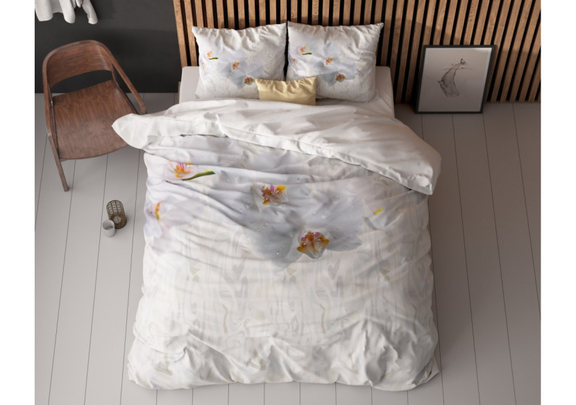 Housse de Couette Orchid Wit - 140 x 200/220 cm, Microfibre Douce - 17021670 - Royal Textile