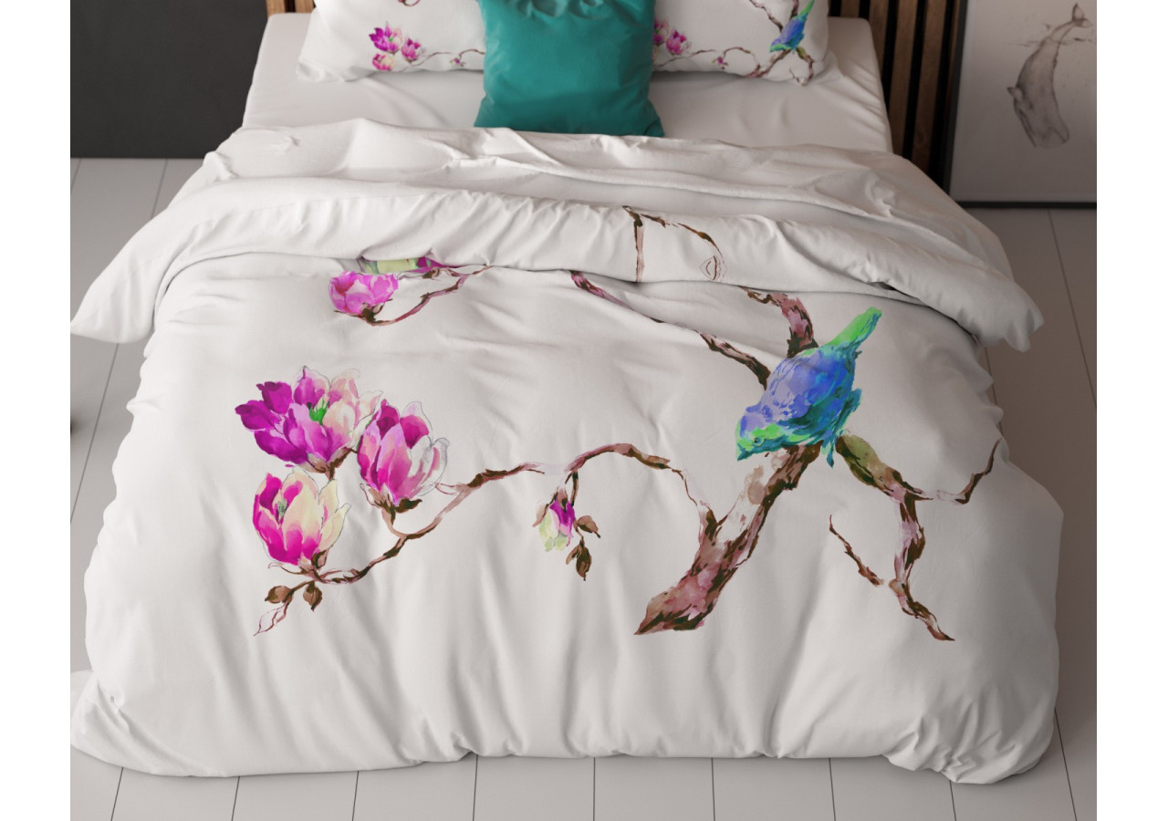 Housse de couette Magnolias - 100% microfibres 240 x 200/220 cm - 17021666 - Royal Textile