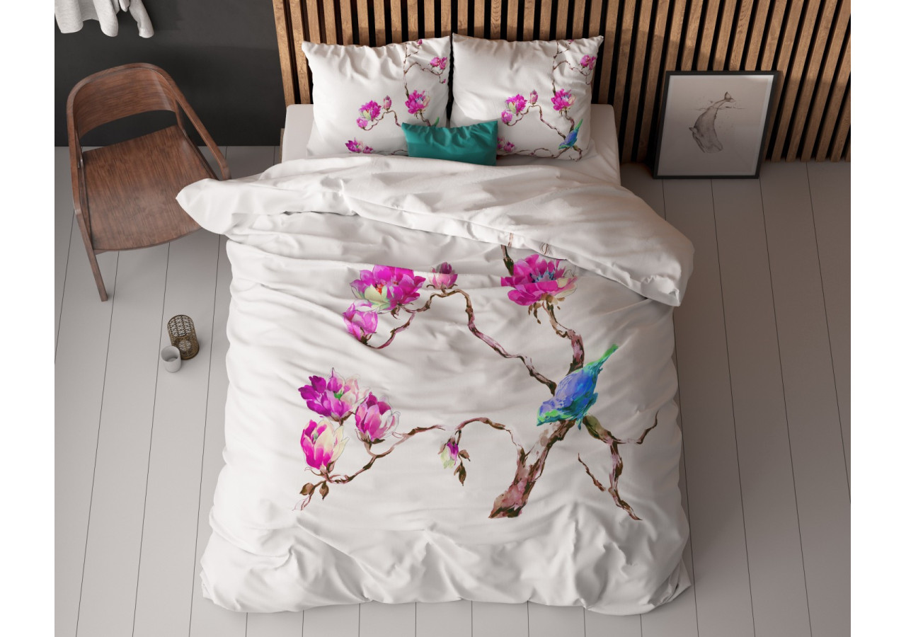 Housse de couette Magnolias - Microfibre 200 x 200/220 cm - 17021665 - Royal Textile