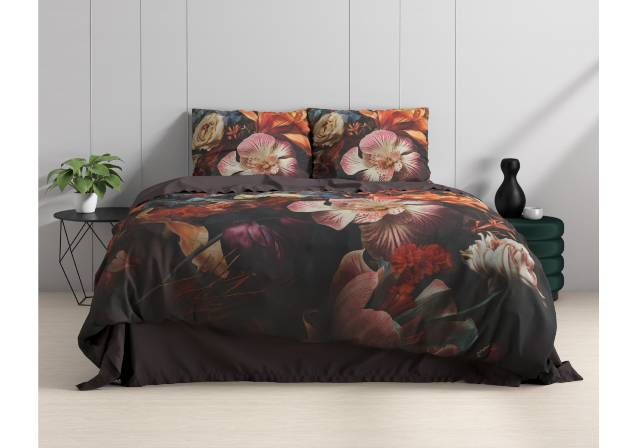 Housse de Couette Flower Artistic Multi - Luxe en Satin de Coton 140 x 200/220 cm - 17021934 - Royal Textile