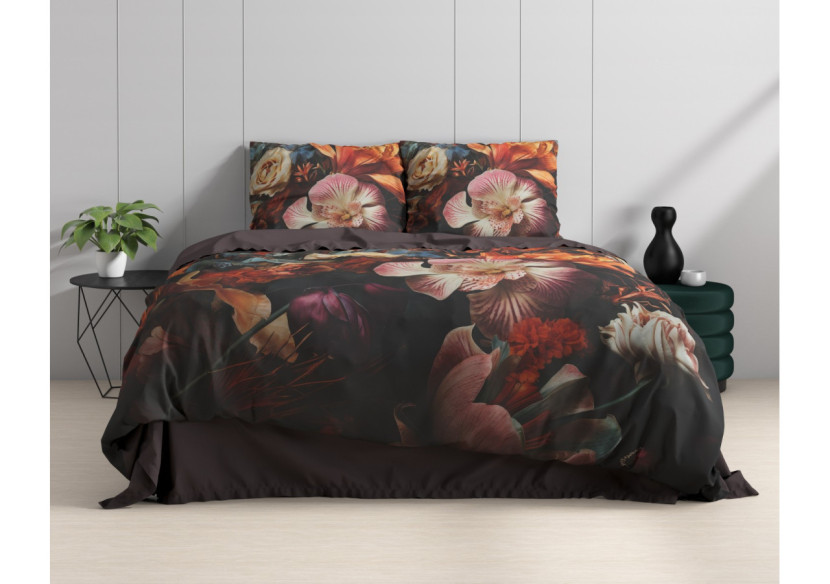 Housse de Couette Flower Artistic Multi - Luxe en Satin de Coton 140 x 200/220 cm - 17021934 - Royal Textile