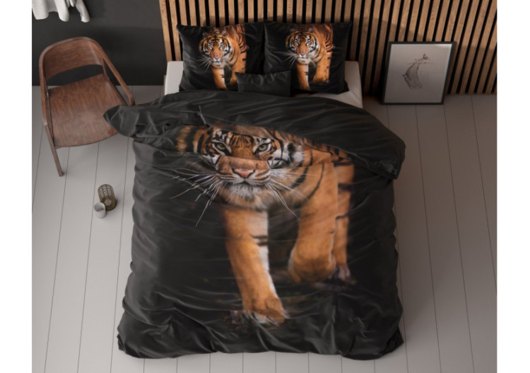 Housse de couette Tiger icon Noir - 200 x 200/220 - 17021313 - Royal Textile
