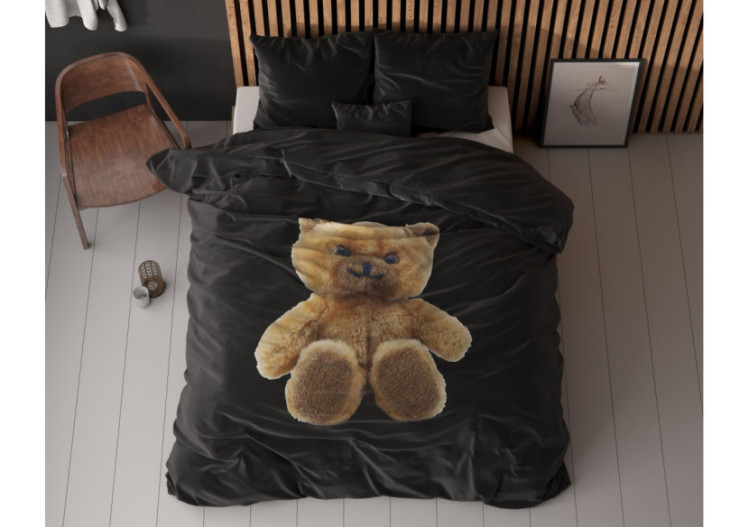 Housse de couette Brave Teddy - Noir 140 x 200/220 cm - 17021303 - Royal Textile