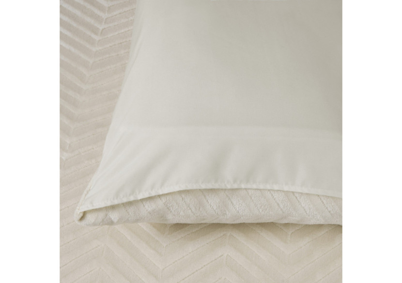 Housse de couette Teddy Chevron Crème - Douceur et Élégance 200 x 200/220 - 17023141 - Royal Textile