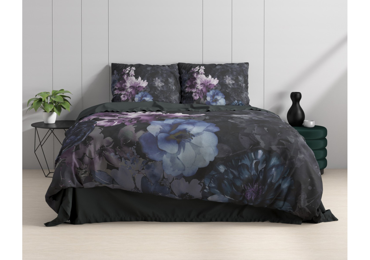 Housse de Couette Delora Zwart - Luxe en Satin de Coton 240 x 200/220 cm - 17021945 - Royal Textile