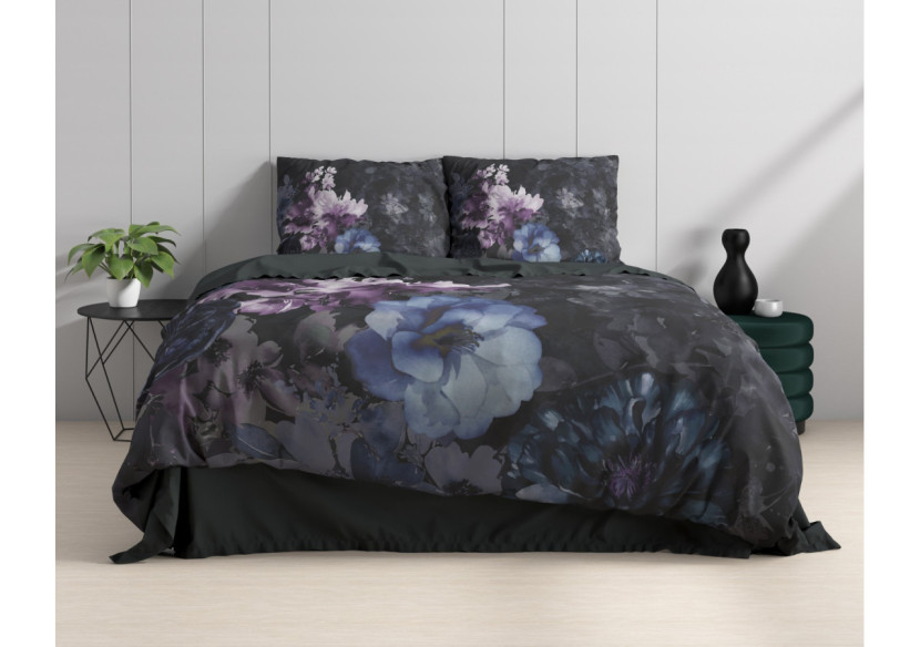Housse de Couette Delora Zwart - Luxe en Satin de Coton 240 x 200/220 cm - 17021945 - Royal Textile