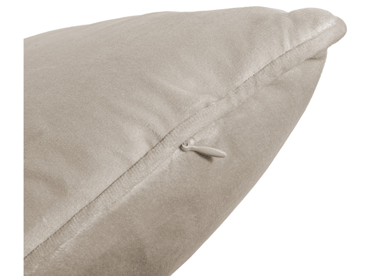 Coussin Velvet Taupe - 50 x 50 cm en velours doux - 17021878 - Royal Textile