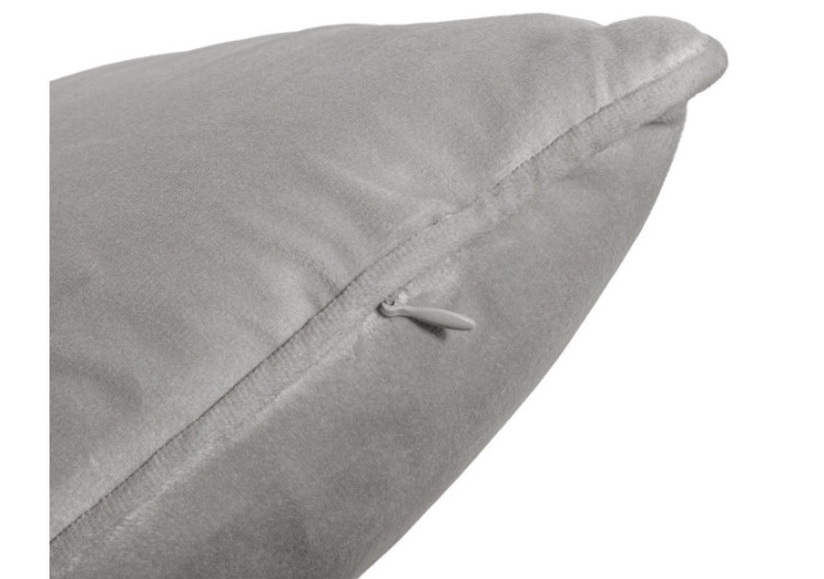 Coussin Velvet Gris - 50 x 50 cm en velours doux - 17021874 - Royal Textile