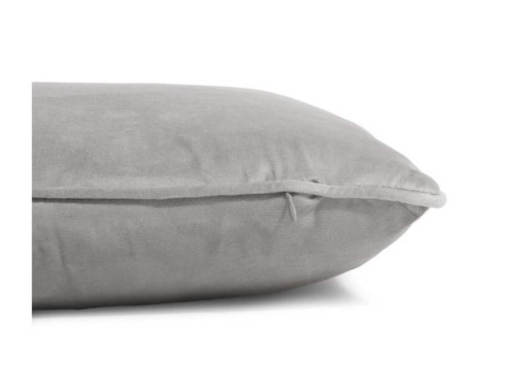 Coussin Velvet Gris - 50 x 50 cm en velours doux - 17021874 - Royal Textile 2