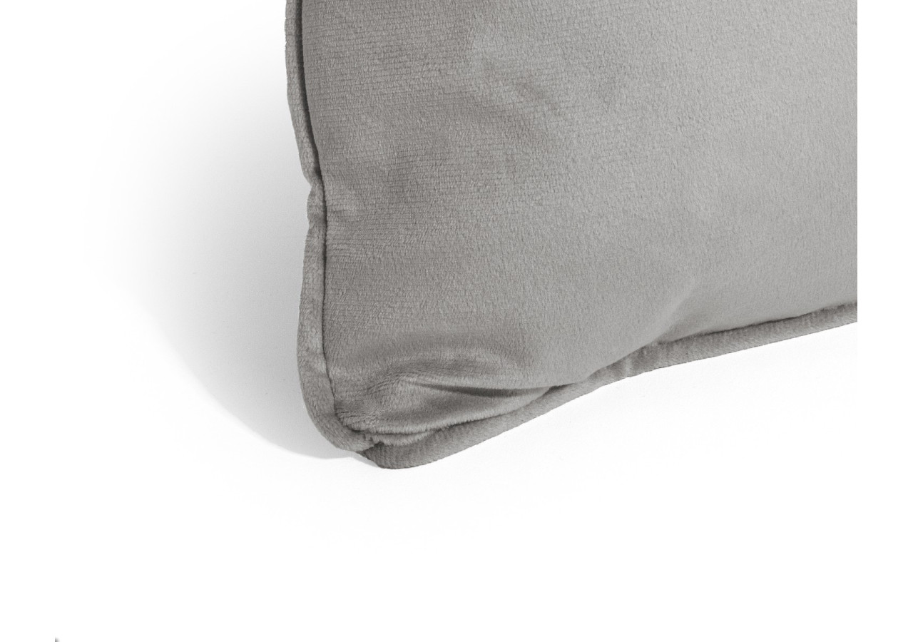 Coussin Velvet Gris - 50 x 50 cm en velours doux - 17021874 - Royal Textile