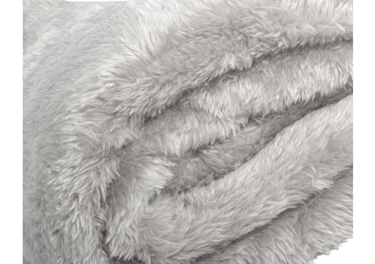 Plaid Teddy Taupe - 150 x 200 cm, Douceur et Confort - 17021873 - Royal Textile