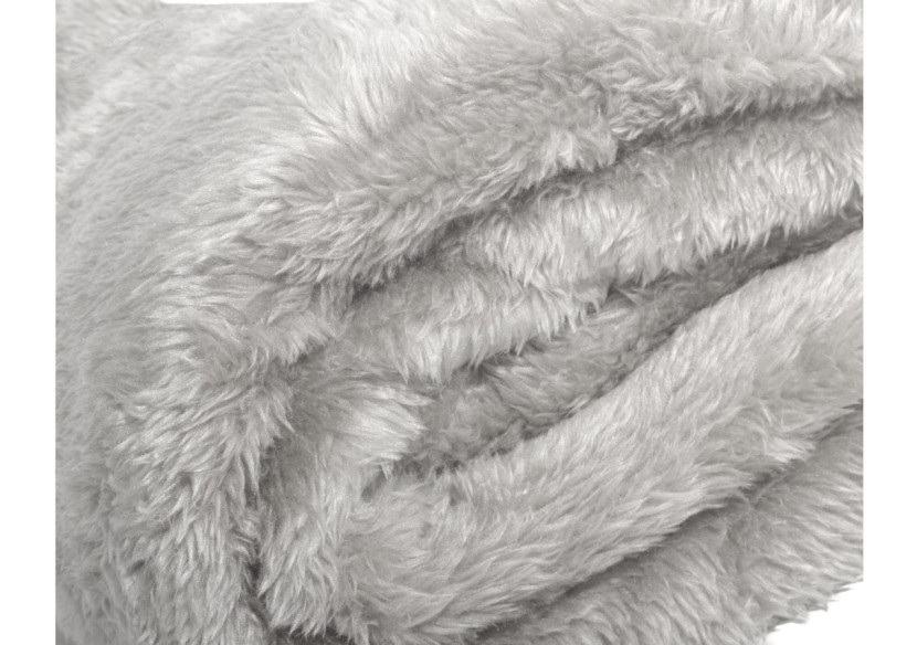 Plaid Teddy Taupe - 150 x 200 cm, Douceur et Confort - 17021873 - Royal Textile