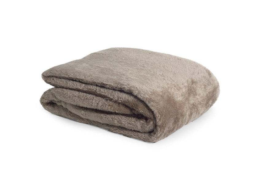 Plaid Teddy - Diep Taupe 150 x 200 cm - 17021871 - Royal Textile