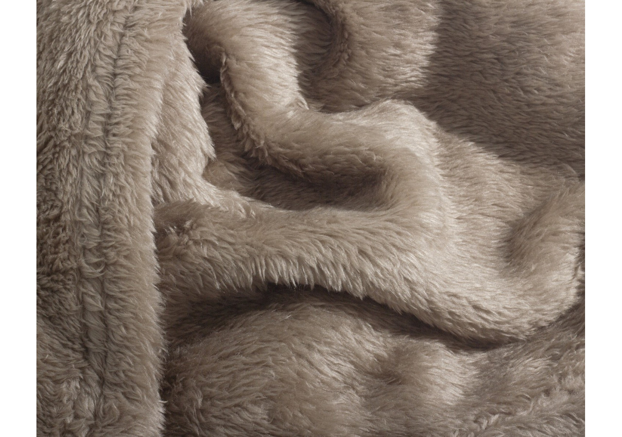 Plaid Teddy - Diep Taupe 150 x 200 cm - 17021871 - Royal Textile