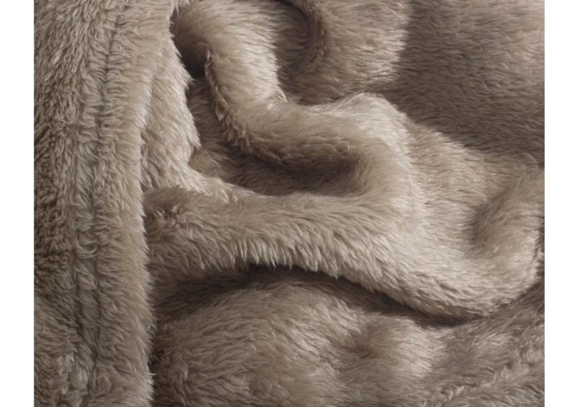 Plaid Teddy - Diep Taupe 150 x 200 cm - 17021871 - Royal Textile