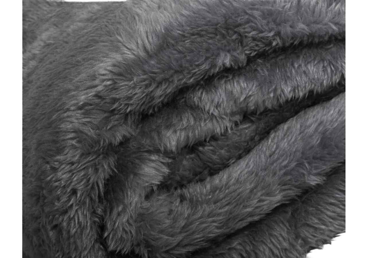 Plaid Teddy - Antracite 150 x 200 cm - 17021869 - Royal Textile