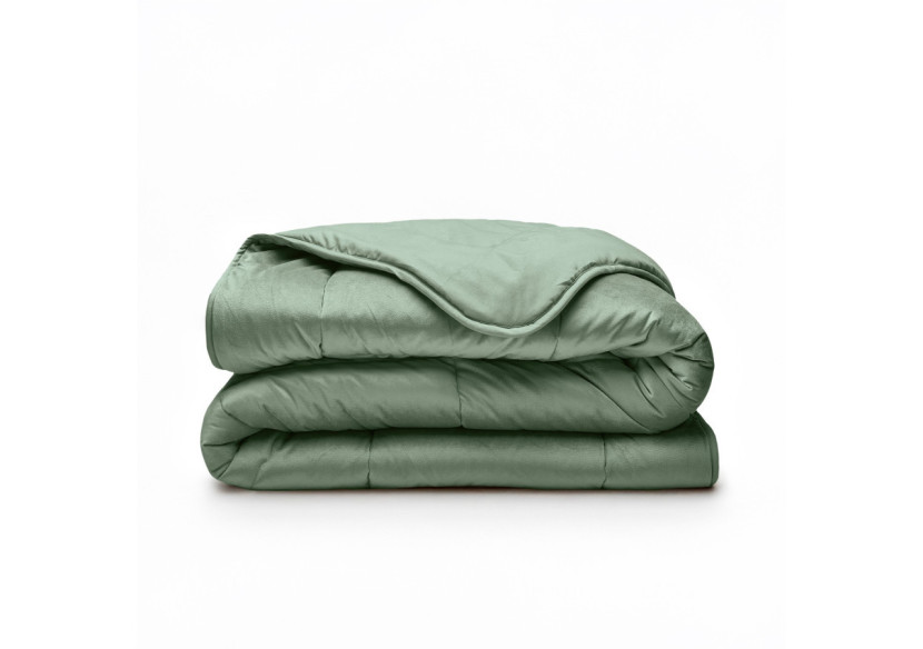 Couette Lazy Velvet Vert - 140 x 200 cm - 17021321 - Royal Textile
