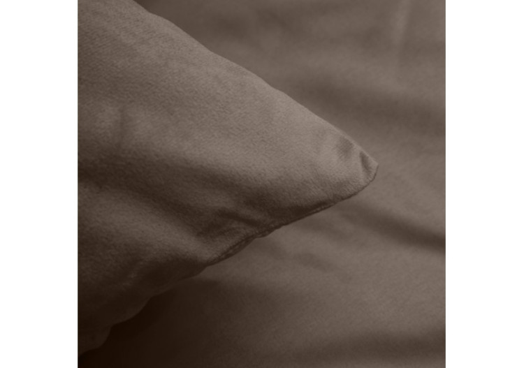 Housse de Couette EMSA Velvet Uni Taupe - 240 x 200/220 cm - 17021260 - Royal Textile