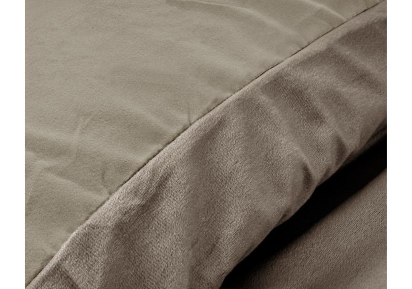 Housse de Couette EMSA Velvet Uni Taupe - 240 x 200/220 cm - 17021260 - Royal Textile