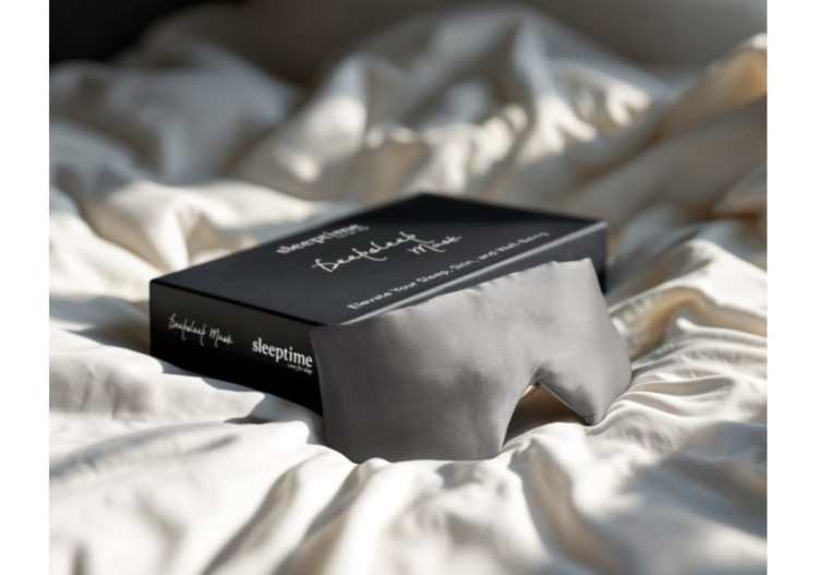 Masque de Sommeil Deepsleep - Soie Anthracite 68x12cm - 17021983 - Royal Textile 2