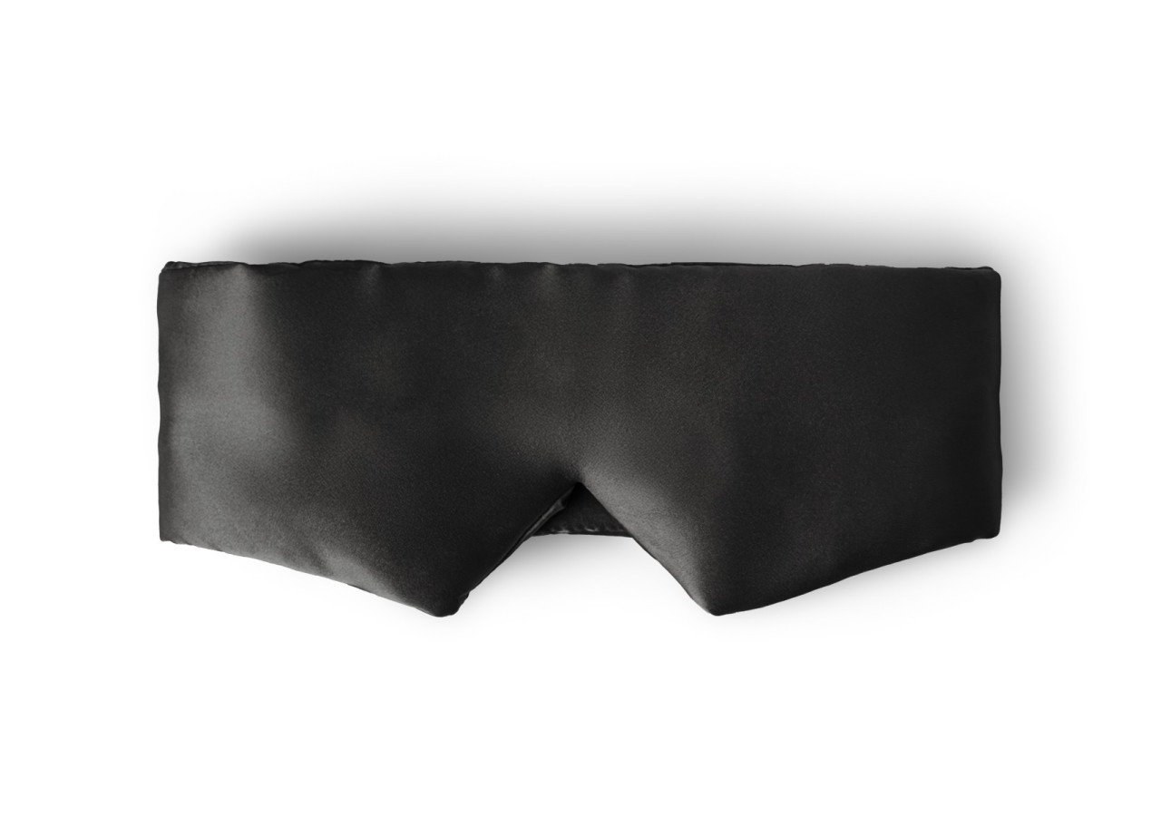 Masque de Sommeil Deepsleep - Soie Noire 68x12cm - 17021982 - Royal Textile
