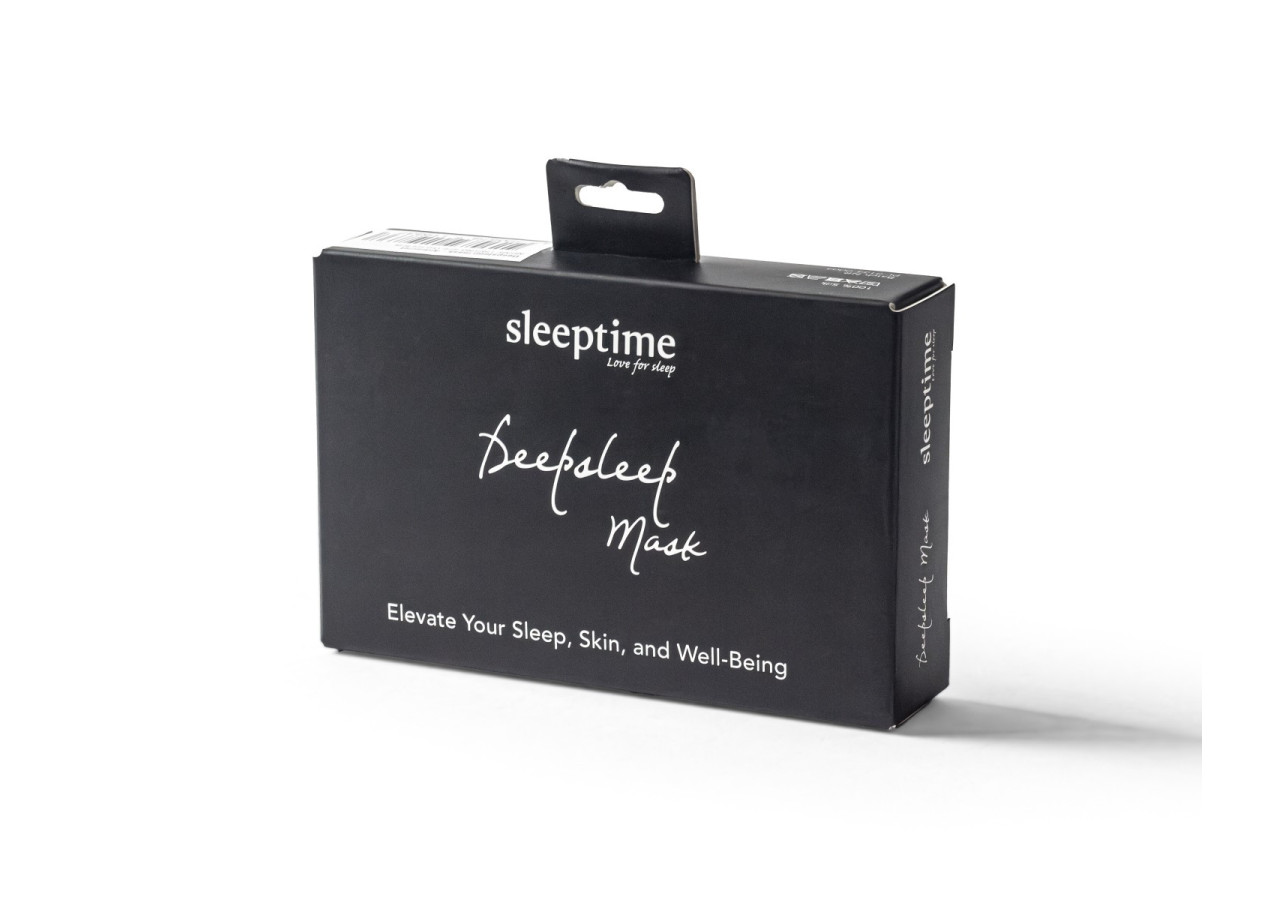 Masque de Sommeil Deepsleep - Soie Noire 68x12cm - 17021982 - Royal Textile