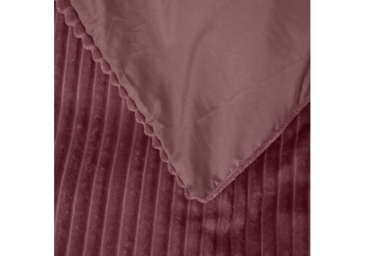 Housse de couette EMSA Rib Teddy - Rose 240 x 200/220 cm en polyester - 17021265 - Royal Textile