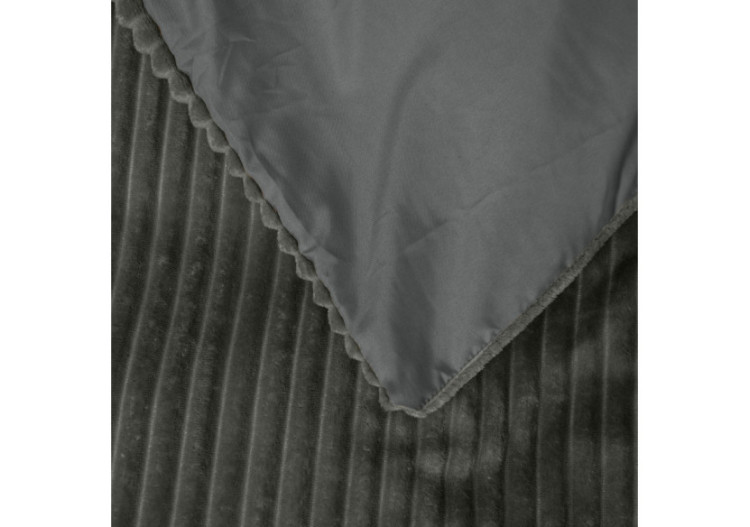Housse de couette EMSA Rib Teddy - Gris 240 x 200/220 cm en polyester - 17021264 - Royal Textile 2