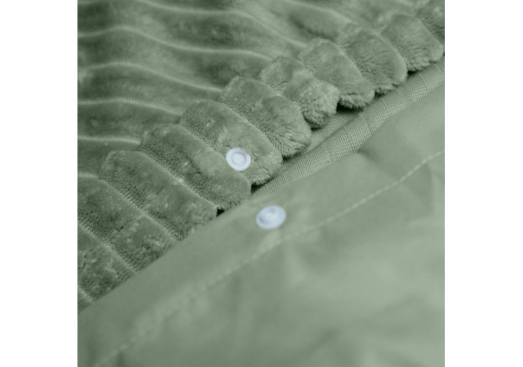 Housse de couette EMSA Rib Teddy - Vert 240 x 200/220 cm en polyester - 17021263 - Royal Textile