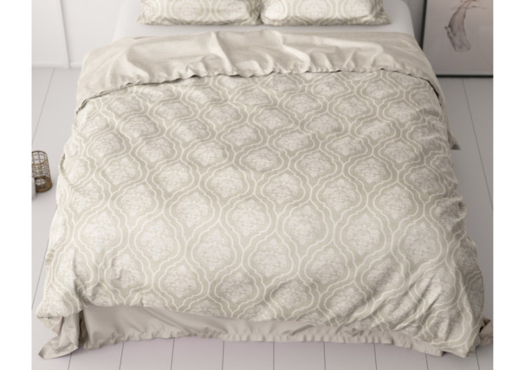 Housse de Couette Yaco Zand - Satin 240 x 200/220 cm pour un Confort Luxueux - 17019237 - Royal Textile