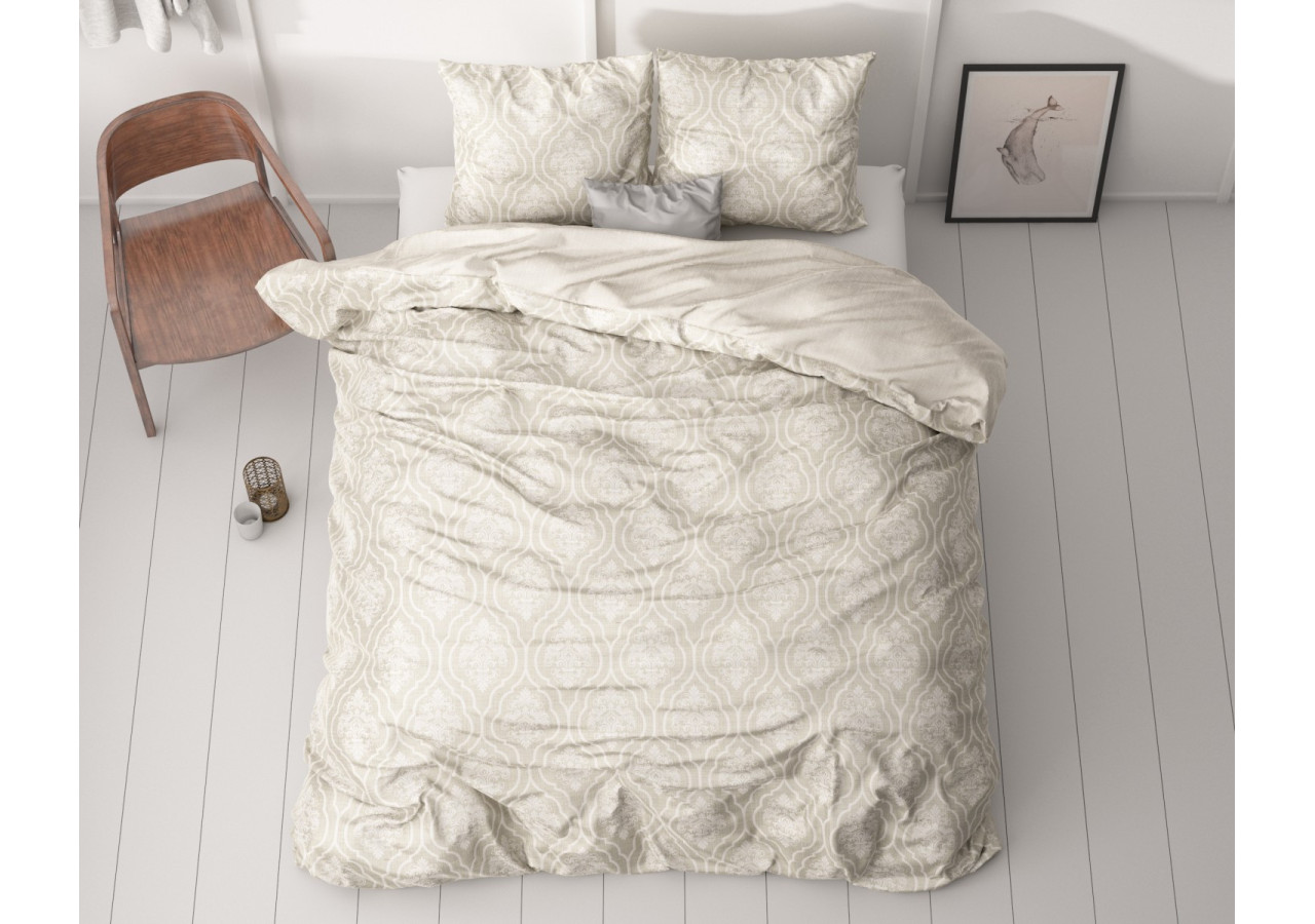 Housse de Couette Yaco Zand - Satin 200 x 200/220 cm pour un Confort Luxueux - 17019236 - Royal Textile