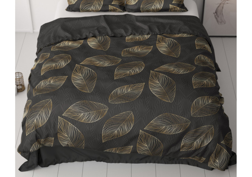 Housse de Couette Sergio Bruin 140 x 200/220 - Satin de Coton 100% et Confort Optimal - 17019232 - Royal Textile