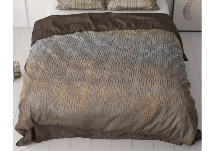 Housse de Couette Seba Taupe - 200 x 200/220 cm en Coton Satin - 17019230 - Royal Textile