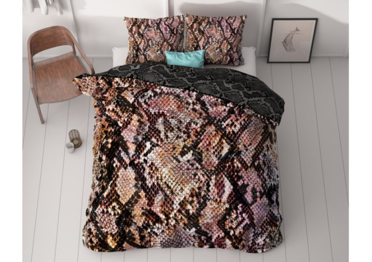 Housse de Couette Martina Noire - 140 x 200/220 cm en Satin de Coton - 17019205 - Royal Textile 2