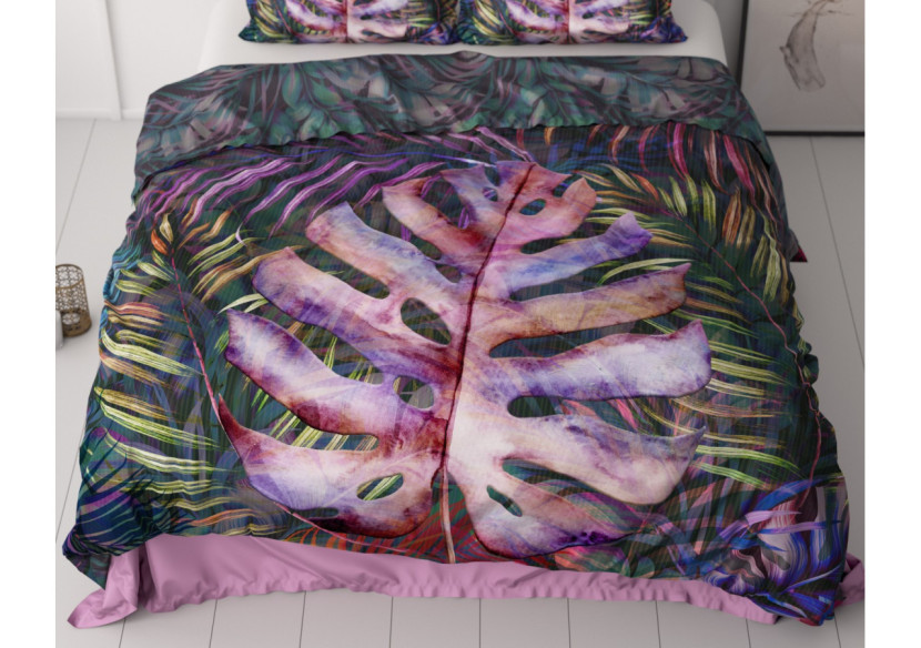 Housse de couette Romina Paars - 140 x 220 cm en satin de coton - 17019190 - Royal Textile