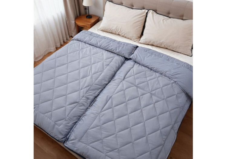 Couette Partenaire Grise - 240 x 220 cm avec housse intégrée - 17020275 - Sleeptime