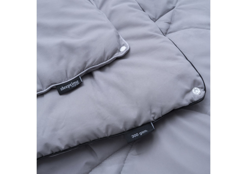 Couette Partenaire Grise - 200 x 220 cm avec housse intégrée - 17020274 - Sleeptime