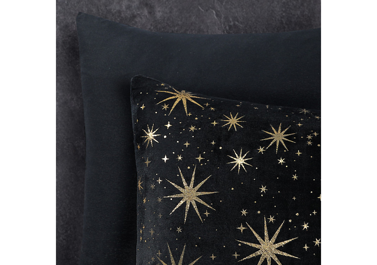 Housse de Couette Glamour Flanel Stars - Flanel Teddy Fleece Noir 140 x 200/220 - 17019082 - Sleeptime