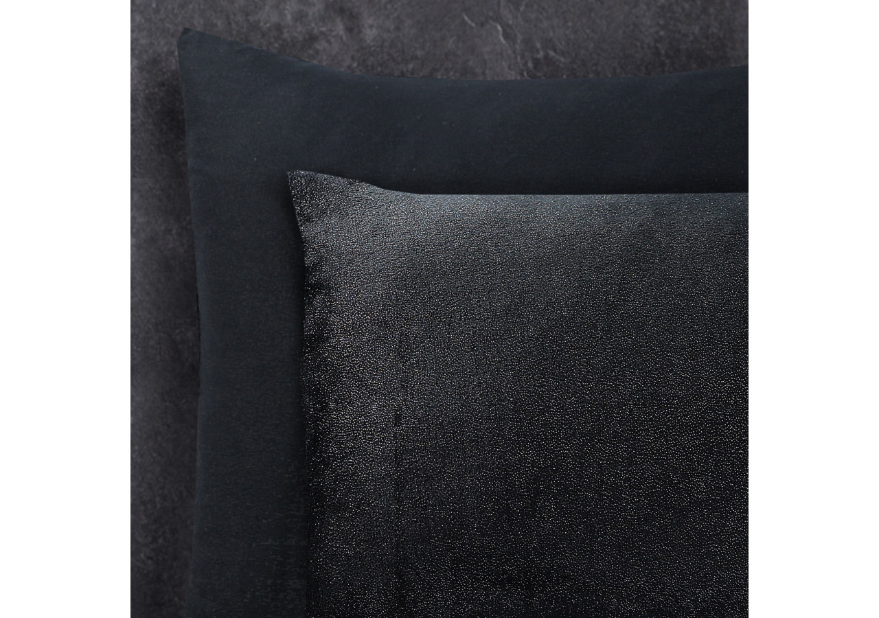 Housse de Couette Glamour Flanel - Noir 140 x 200/220 cm en Polyester - 17019079 - Sleeptime