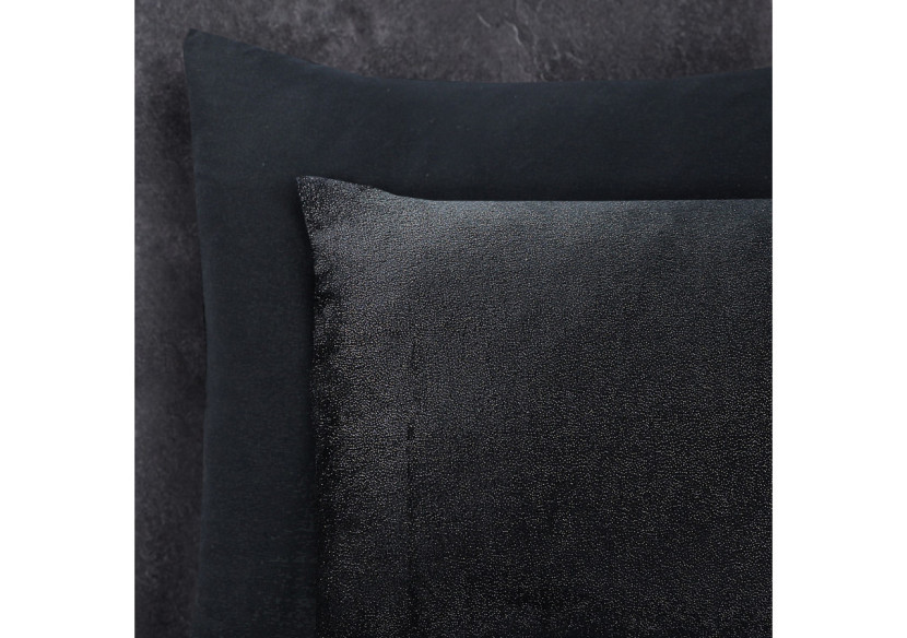 Housse de Couette Glamour Flanel - Noir 140 x 200/220 cm en Polyester - 17019079 - Sleeptime