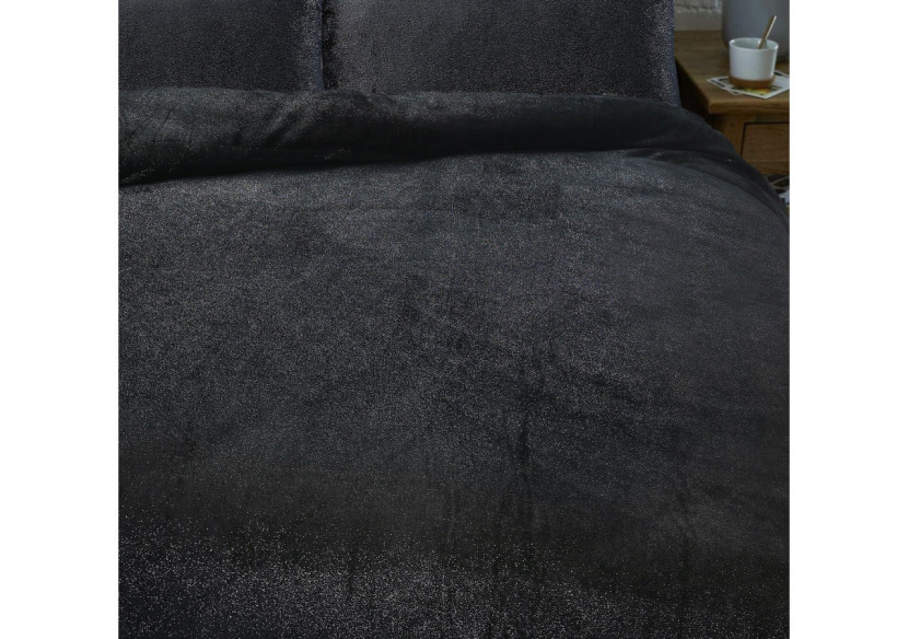 Housse de Couette Glamour Flanel - Noir 140 x 200/220 cm en Polyester - 17019079 - Sleeptime