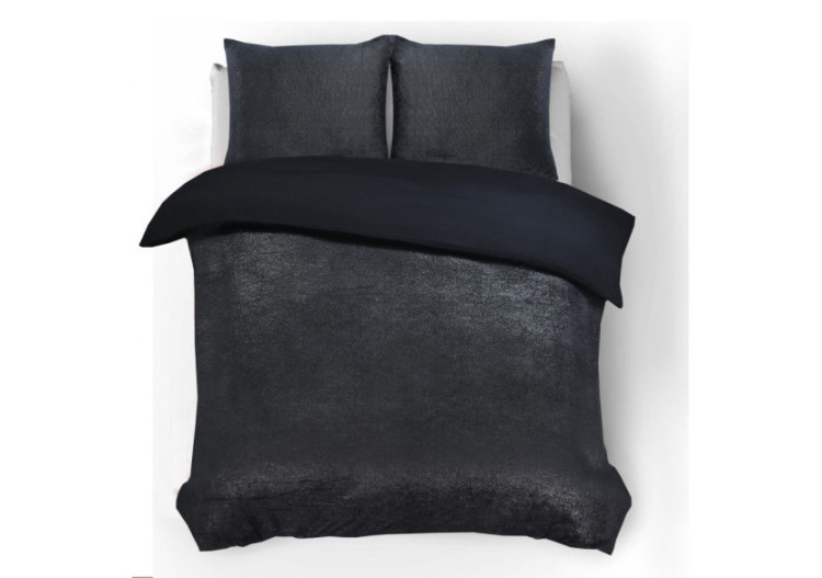 Housse de Couette Glamour Flanel - Noir 200 x 200/220 cm en Polyester - 17019080 - Sleeptime 2