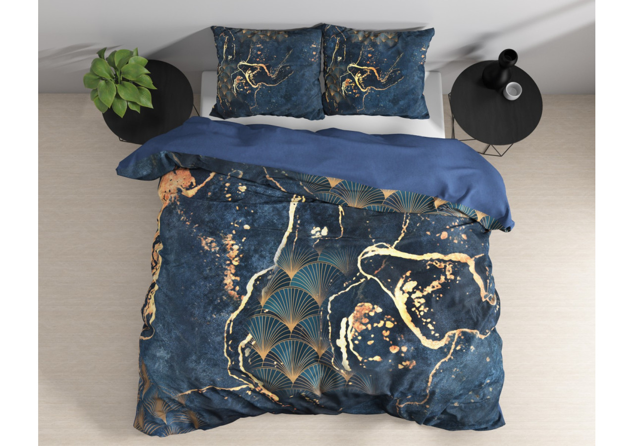 Housse de couette Souk Blauw - 200 x 220 cm en satin de coton - 17015849 - Sleeptime